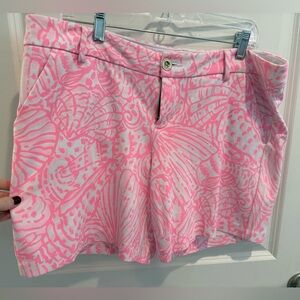 Lilly Pulitzer Pink and White Women's Shorts